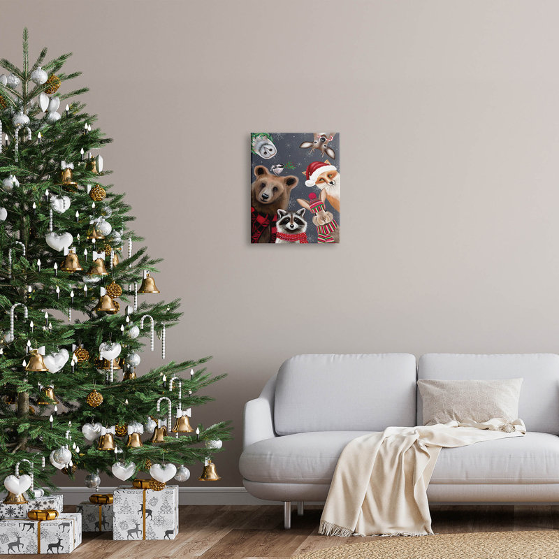 "Cozy Woodland Creatures", art mural par Elizabeth Tyndall, H 20 po x l 16 po x P 1,5 po