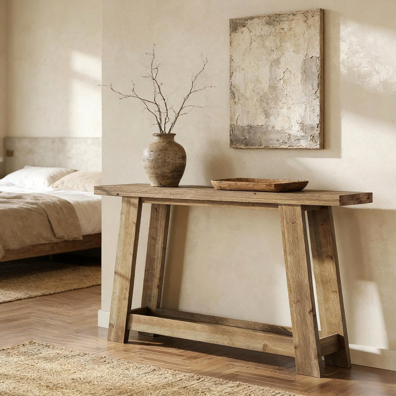 Narrow Sofa Table,Two-Tier Console Table,Wooden Entryway Table