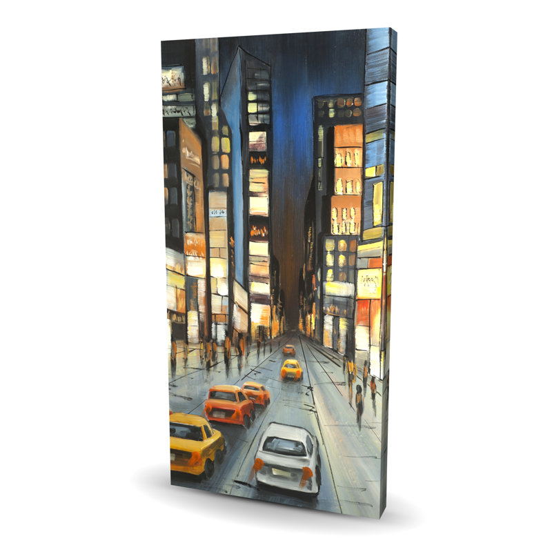 Vue sur Times Square - toile de salon illustrative décorative