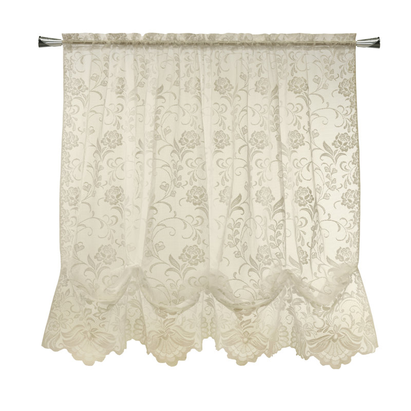 Rideau en polyester, Ivoire, L 55 po x L 63 po