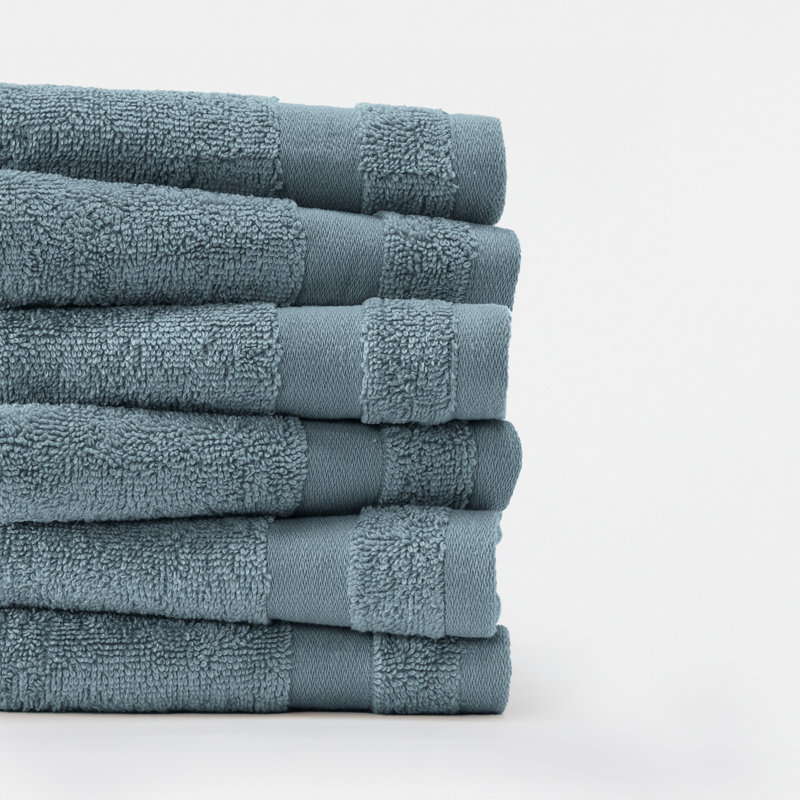 Ensemble de débarbouillettes 100% coton Essential, Bleu clair