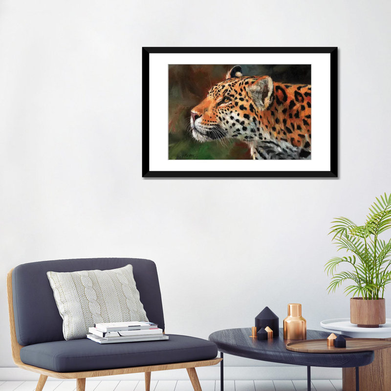 « jaguar look », reproduction d’impression sur toile, H 8 po x l 12 po x P 0,75 po, Toile tendue, Pas de tapis