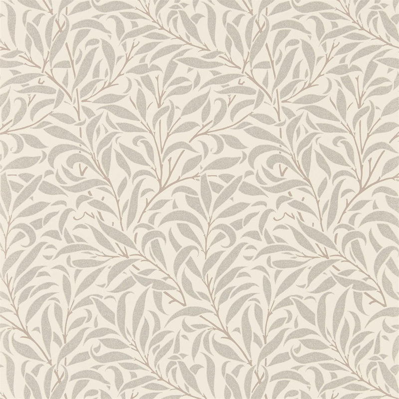 Pure Willow Bough Wallpaper, Ecru/Silver