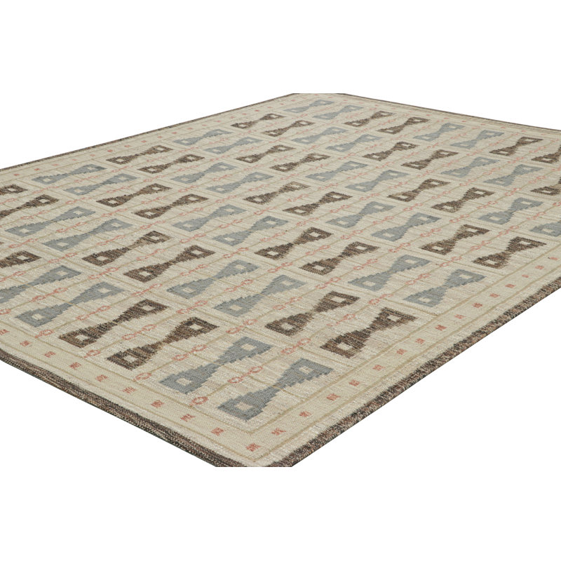 Scandinavian Wool Geometric Area Rug, Rectangle 8' x 10'