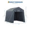 Espace de rangement extérieur robuste pour l'extérieur 6 x 6 x 7 pi - Tente d'auto imperméable et résistante aux rayons UV - 2 portes à fermeture à glissière, ventilation - Garage portatif pour moto, vélo, outils - Double gris-126322468