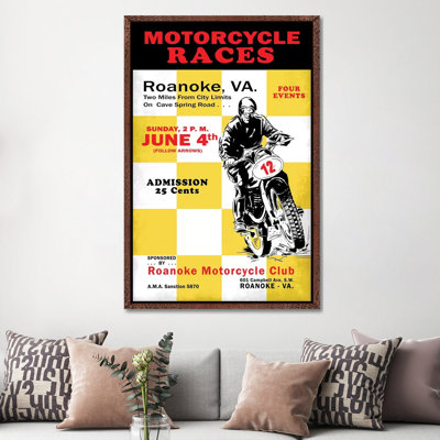 Motorcycle Hill Climb by Mark Rogan - Print on Canvas