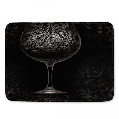 Intricate Glass Bath Mat Gothic Bathroom Decor