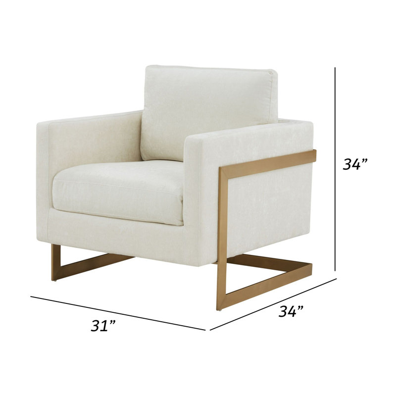 Lozka Upholstered Armchair, Gold