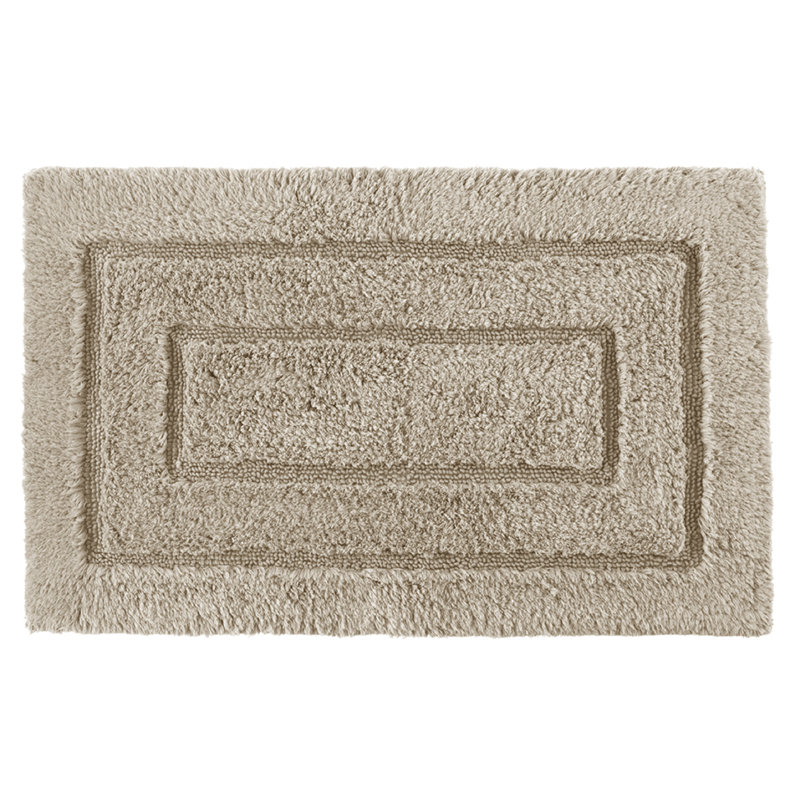 Apolonia Cotton Non-Slip Bath Rug, Linen, 24" H x 40" W