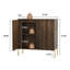 Buffet en noyer avec rangement pour la cuisine et le vestibule - fleurs de table spacieuses, tablettes réglables