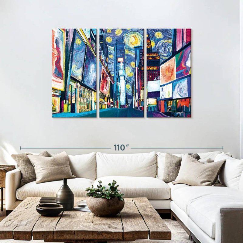 Sebbie Time Square Starry Night, 48" H x 74" W