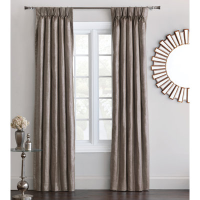 Reflection Linen Room Darkening Curtain Single Panel