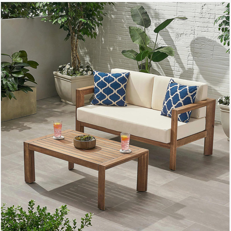 GENSER LOVESEAT & COFFEE TABLE
