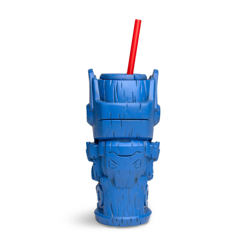 Gobelet en plastique avec paille Geeki Tikis Transformers Optimus Prime | 26 onces