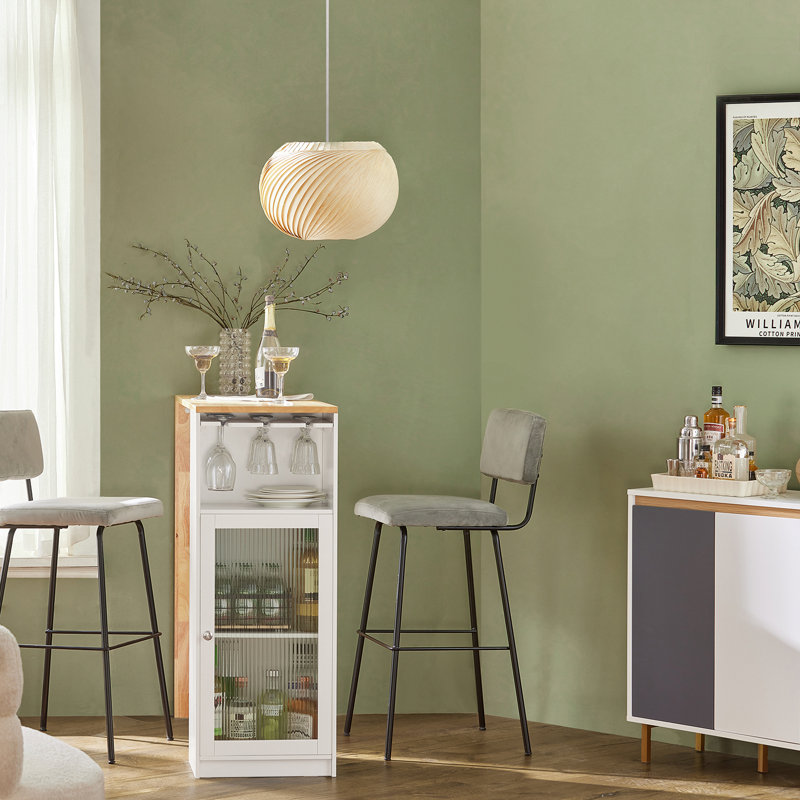 Aarilynn Mini Bar, White/Natural