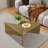 Square Coffee Table With Tempered Glass Top-460604265