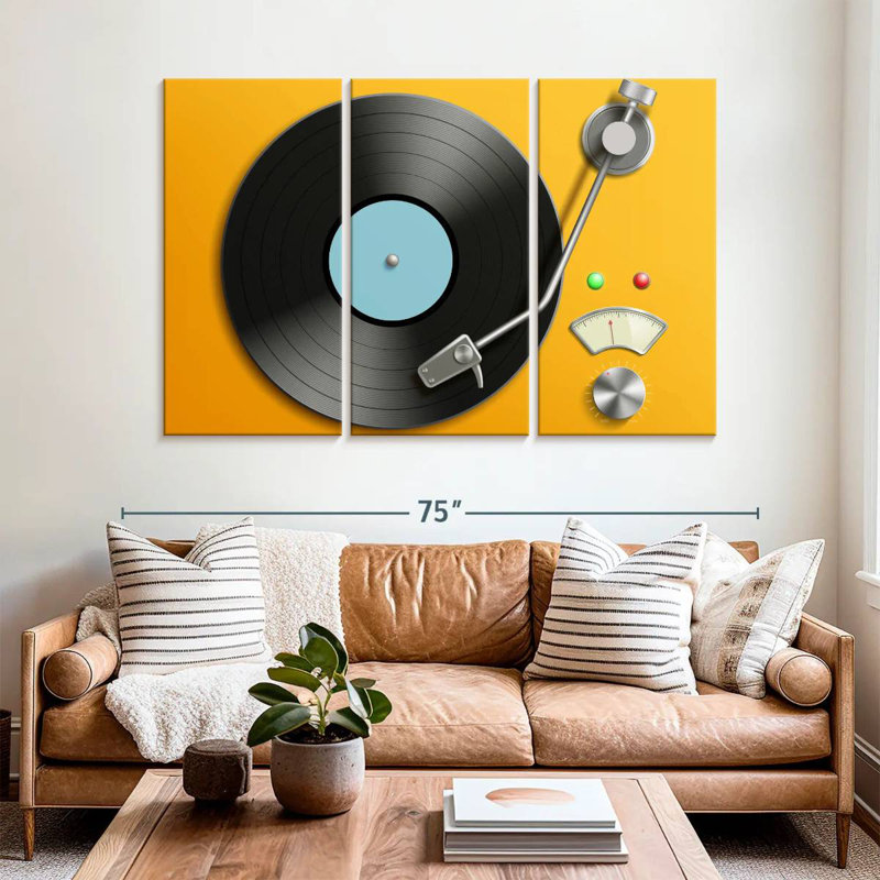 Abarca Retro Record Player, 24" H x 38" W