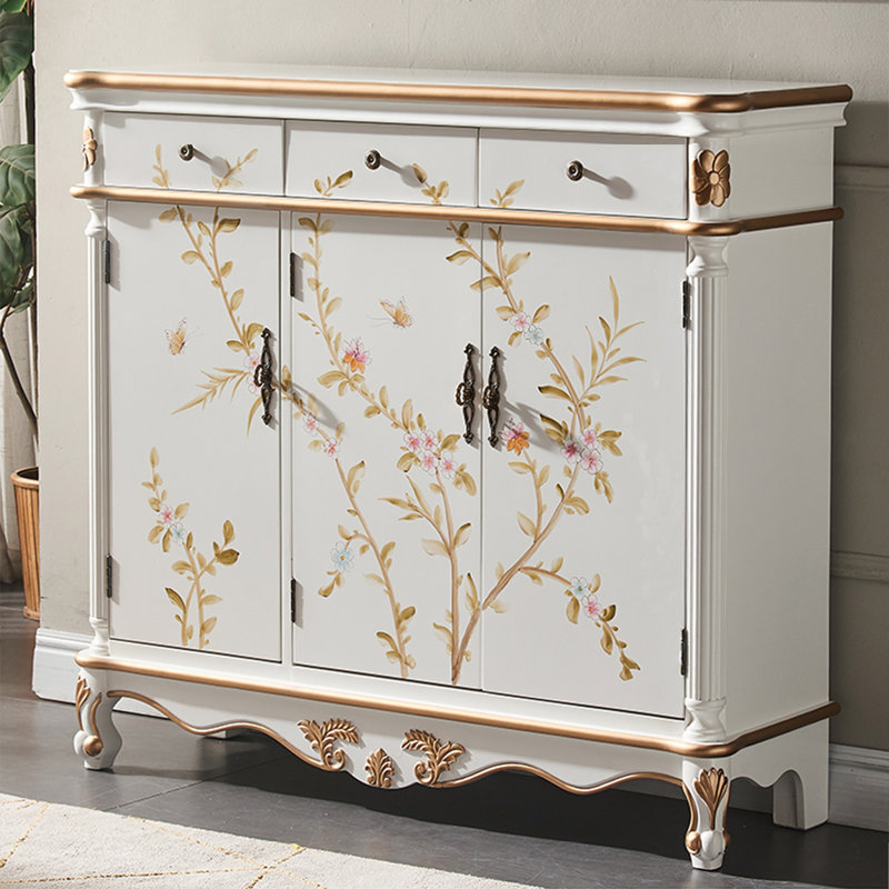 Banc de rangement blanc en bois manufacturé