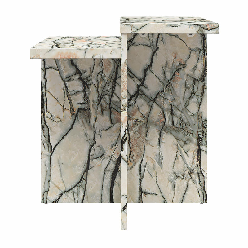 Brielle 27'' Onyx Faux Marble Accent Table
