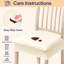 Housses de siège imperméables en similicuir pour chaises de salle à manger, ensemble de 6, beige-1163677971