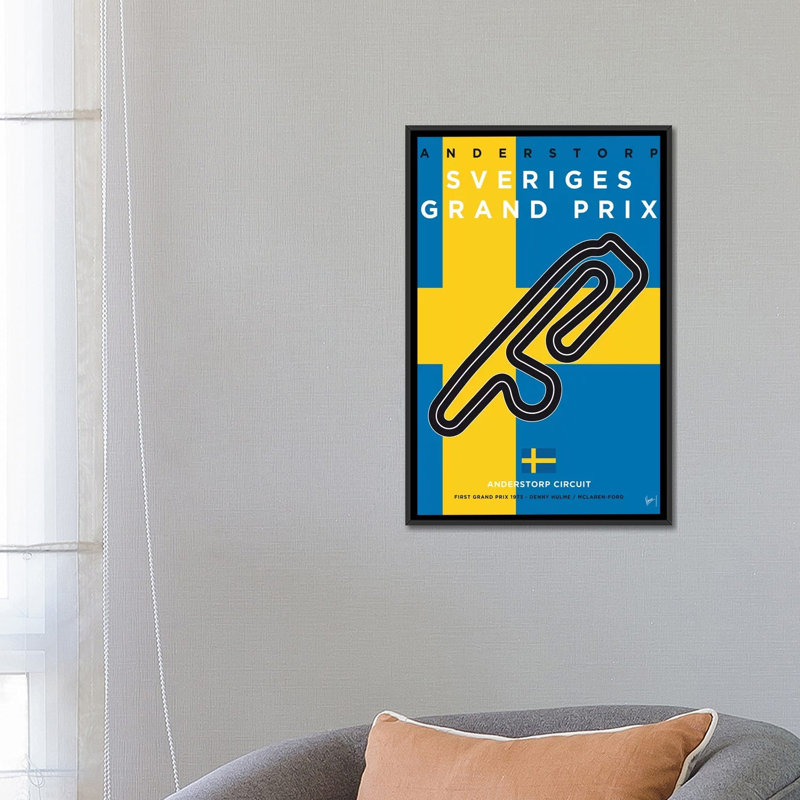 Impression sur toile, "Minimal Movie", H 26 po x l 18 po x P 1,5 po, Toile avec cadre noir, Pas de tapis