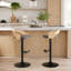Tabouret réglable avec pivot en métal, similicuir avec repose-pieds arrondi en T-103063221-103063222