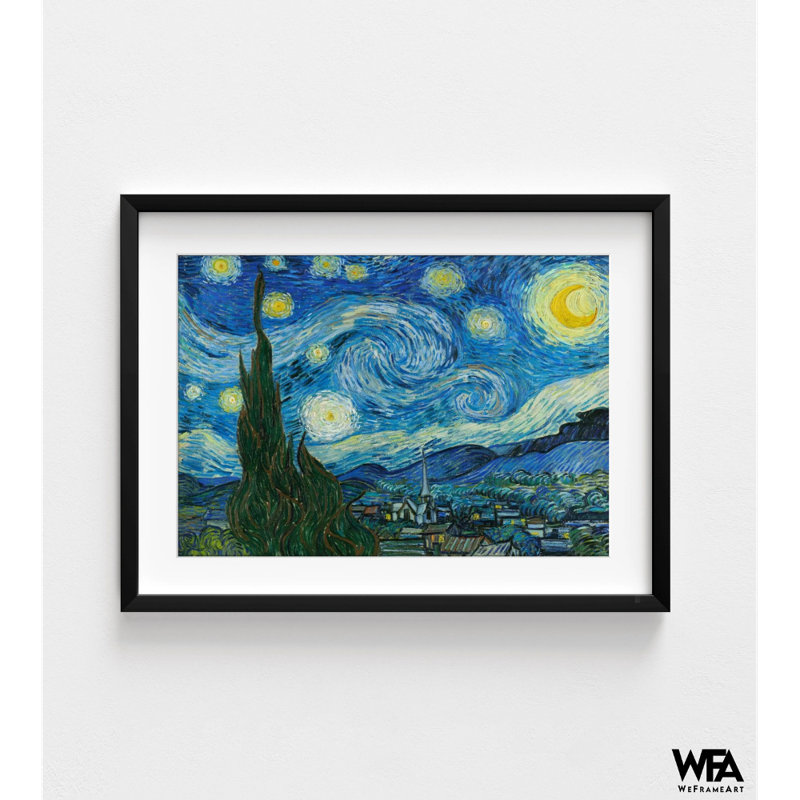 «The Starry Night» par Vincent Van Gogh, reproduction de peinture à l'huile, reproduction encadrée de nuit étoilée, impression de Vincent Van Gogh
