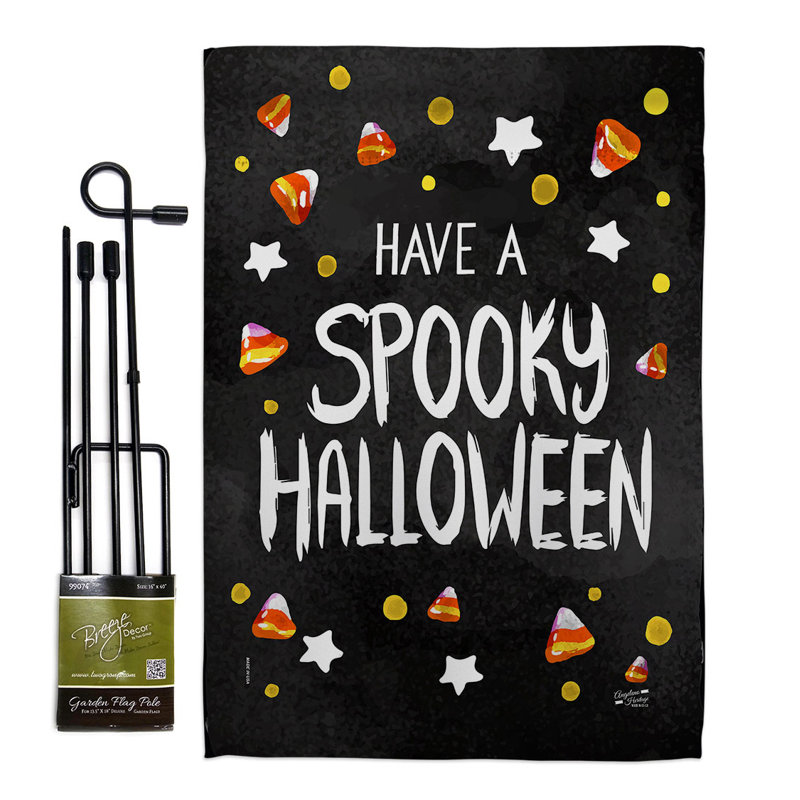 Ensemble de drapeaux en polyester 18,5 po x 13 po Spooky
