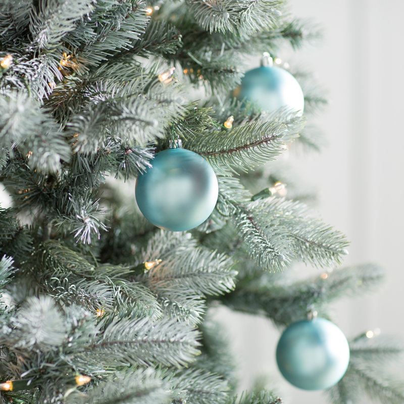 Holiday Décor Ball Ornament, Baby Blue, 3" H x 3" W x 3" D