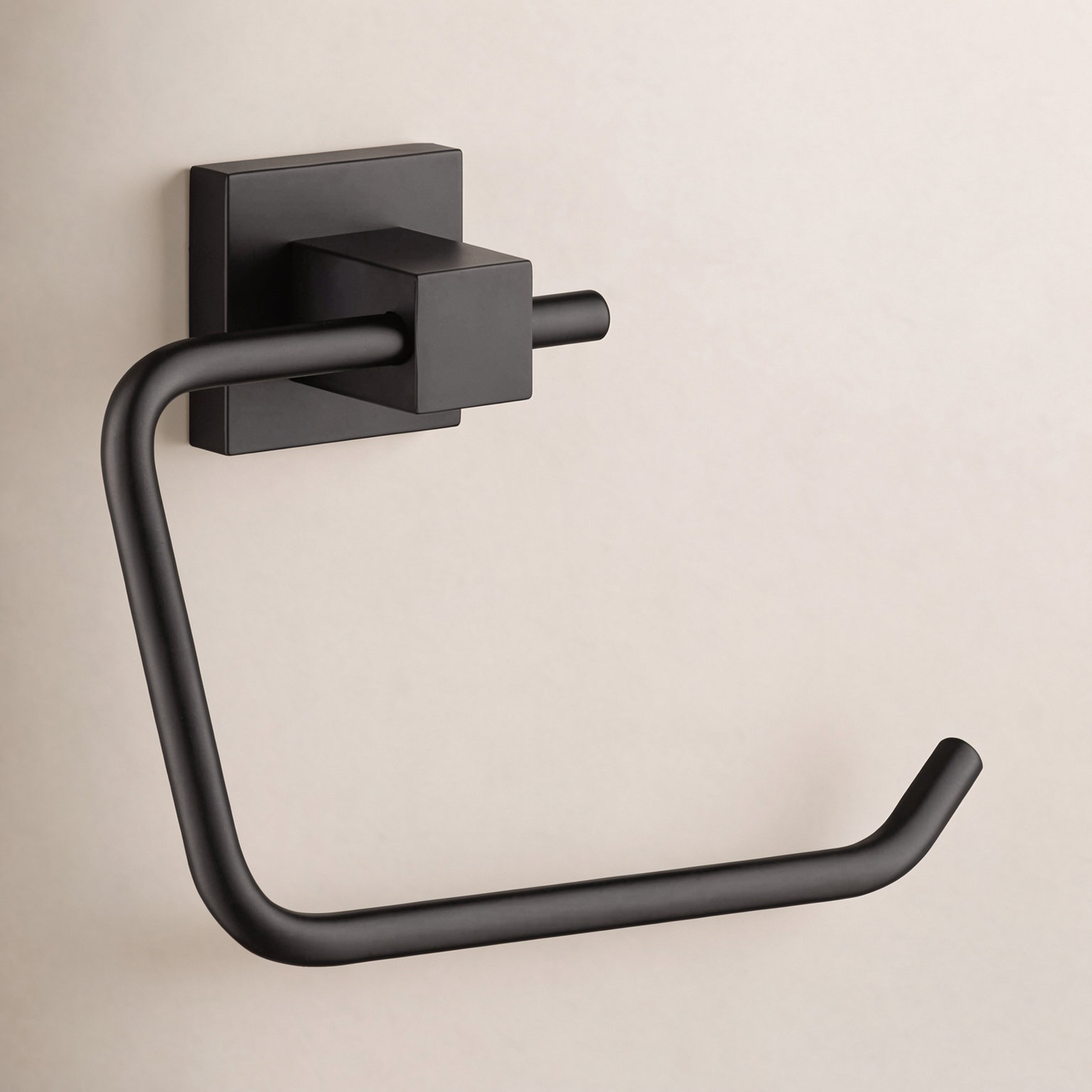 Cube Toilet Paper Holder, Matte Black