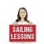 Panneau en plastique 13 "x 20" Sails Lessons Street