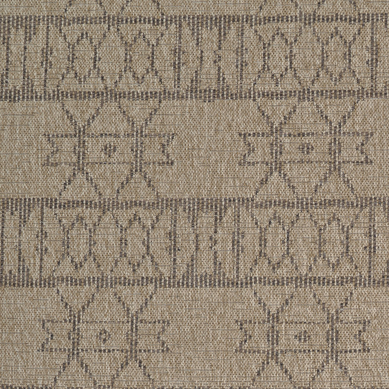 Joleigha Geometric Natural Brown Indoor Outdoor Area Rug, Runner 2'7" x 9'10"