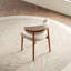 Ensemble de 5 tables de salle à manger Mid-Century rondes en bois massif avec chaises de cuisine robustes pour 2 à 6 personnes-707604273-707604277