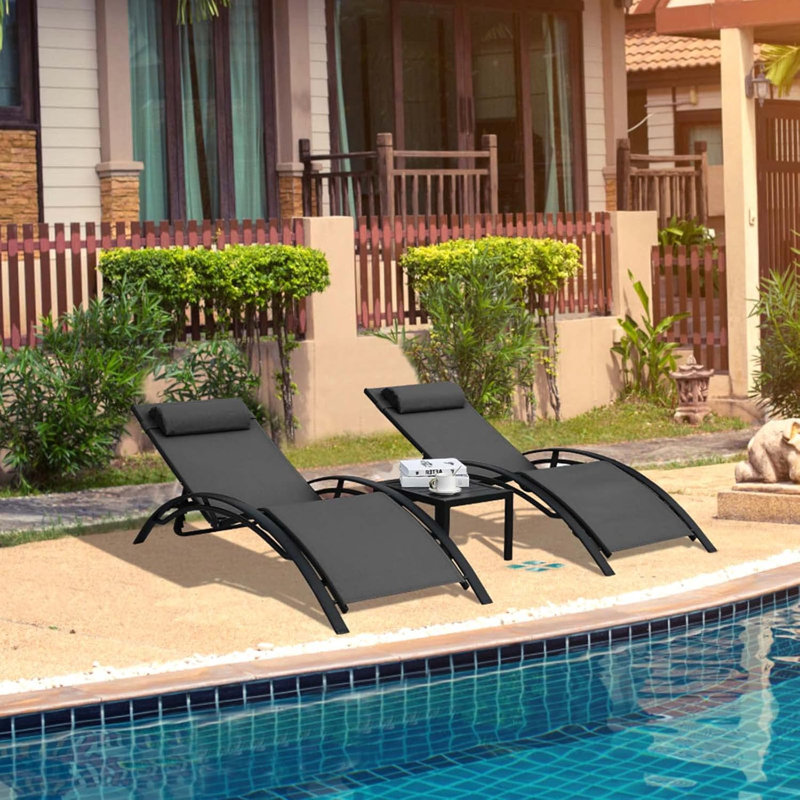 155cm Long Chaise Lounge Set