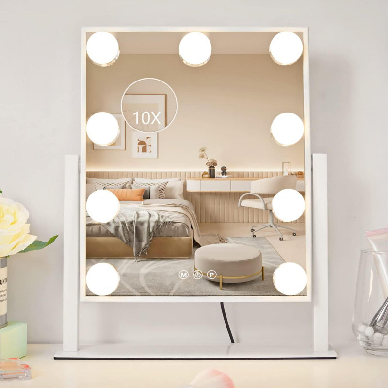 Miroir de coiffeuse avec lumières Miroir de maquillage avec lumières
