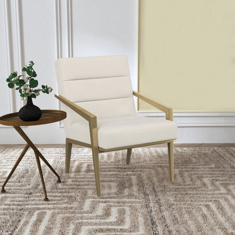 Fauteuil d'appoint Merriman, Crème, crème