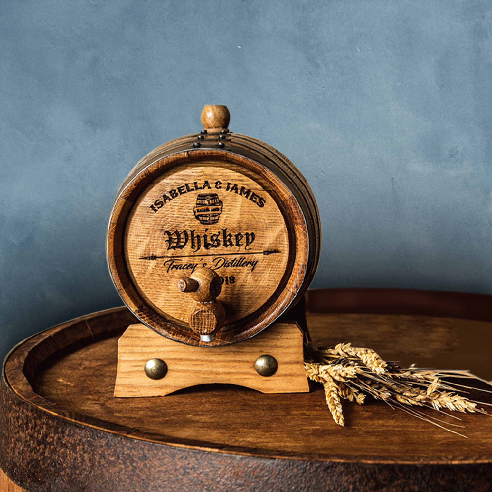 Personalized Charred Wood Whiskey Tumbler Wood Whiskey Glass