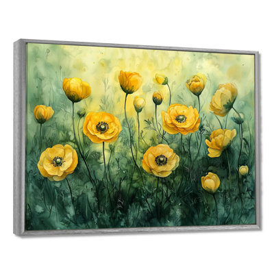 «Gisel Summer Ranunculus Flowers In The Country Side I», art mural Renoncule