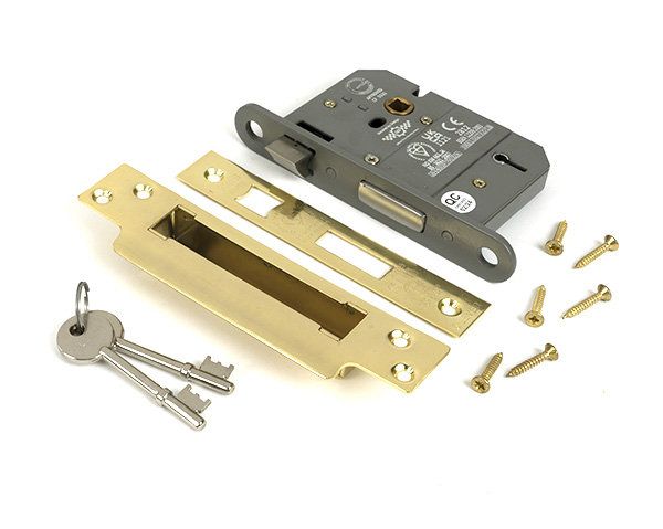 Sash Lock, Polished Brass