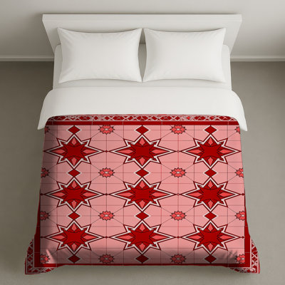 Housses de couette à motif d'étoile rouge