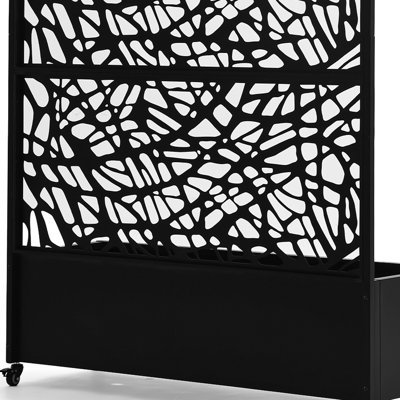 Knox Metal Planter Box with Trellis and Wheels