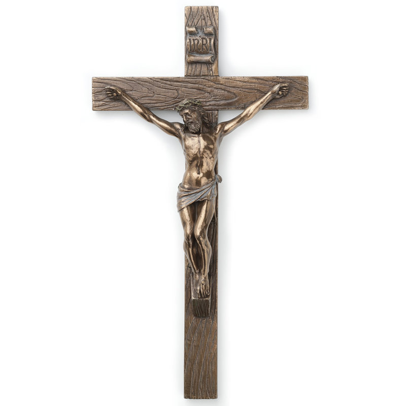 10.04 inches L Bronze Religion - Crucifizion made of Cold Cast Bronze