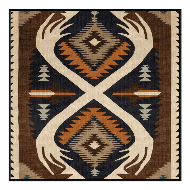  Tapis lavable Antler Southwestern, Carré 5 pi