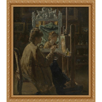 Artist in her studio