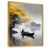 Toile avec cadre flottant or