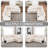 83.6''Corduroy Modular Sectional Sleeper Sofa, L-Shaped Pull-Out Bed with Storage & Cup Holders-915238488