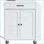 Kitchen Island Cart Rolling Storage Cabinet On Wheel With Charging Station