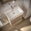 Primrose C50 Wall Mounted Bathroom Vanity in Glossy White with Chrome Handles-1061615182