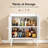 Sideboard Buffet Cabinet With Storage, Bar Liquor Cabinet With Rattan Decorated Doors, Credenza Console Tablefor Dining Room, Living Room,Hallway