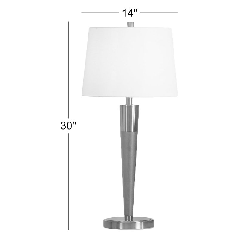 Vanover Table Lamp, Brushed Nickel/Walnut